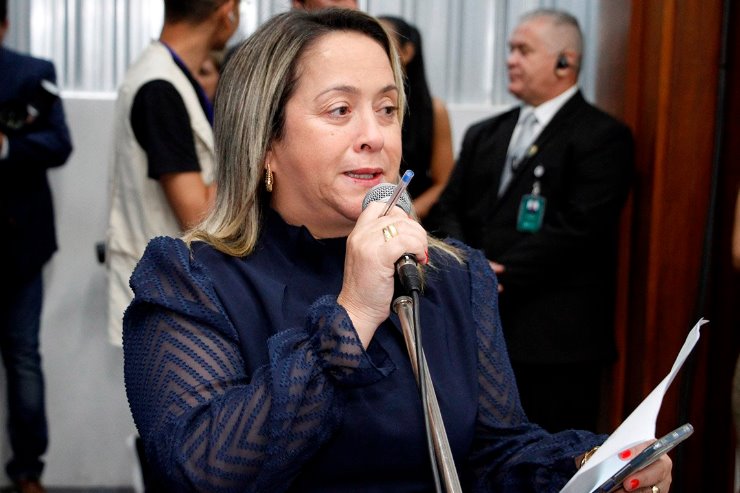Deputado Lia Nogueira durante sessão plenária desta terça-feira; parlamentar é a autoria do projeto