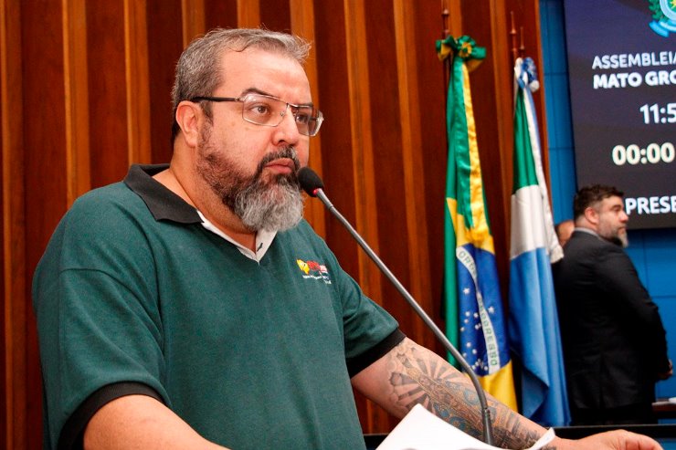 Ricardo Bueno, vice-presidente do Sintss-MS, solicitou apoio na tribuna da ALEMS