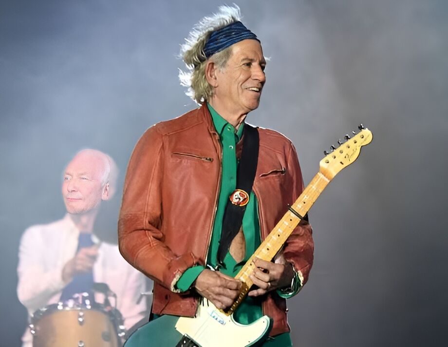 Keith Richards em show dos Rolling Stones em Marseille, na França, em junho de 2018