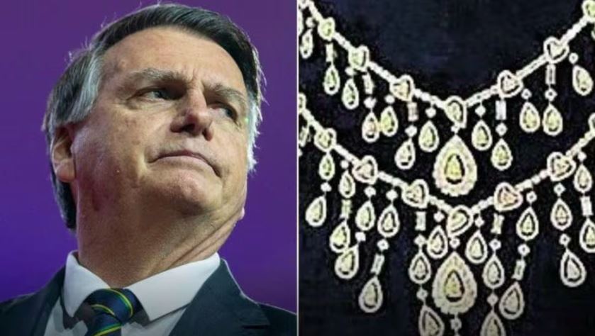 Ex-presidente Jair Bolsonaro e joias sauditas que ele ganhou durante seu mandato
