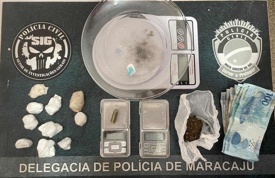 Em menos de 24 horas, operações da polícia prendem traficantes com porções de drogas em Maracaju