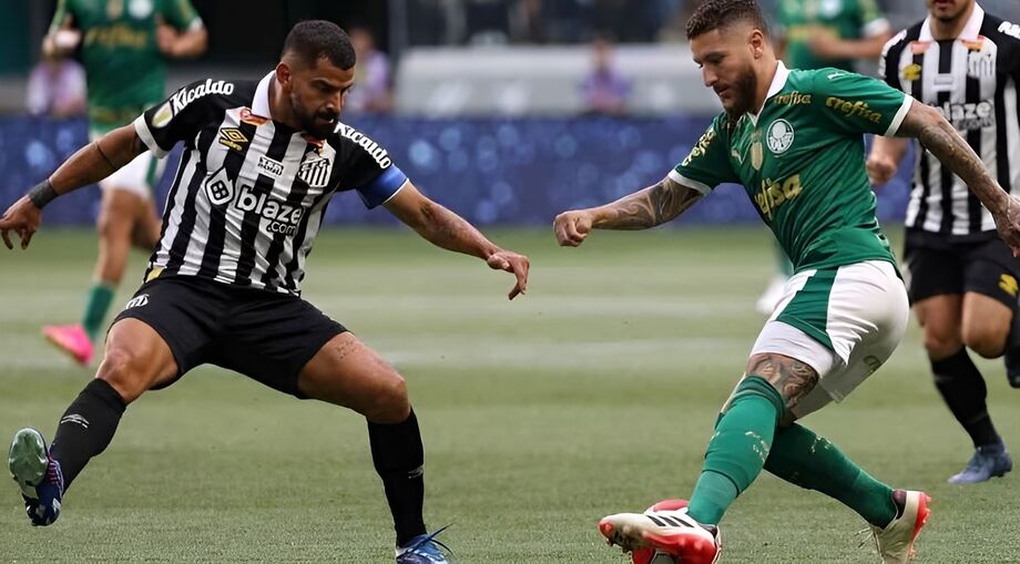 Gramado do Allianz Parque foi bastante criticado no duelo entre Palmeiras e Santos.