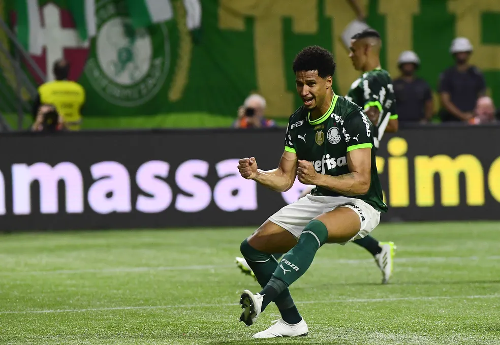 Palmeiras x América-MG, Murilo comemora o segundo gol