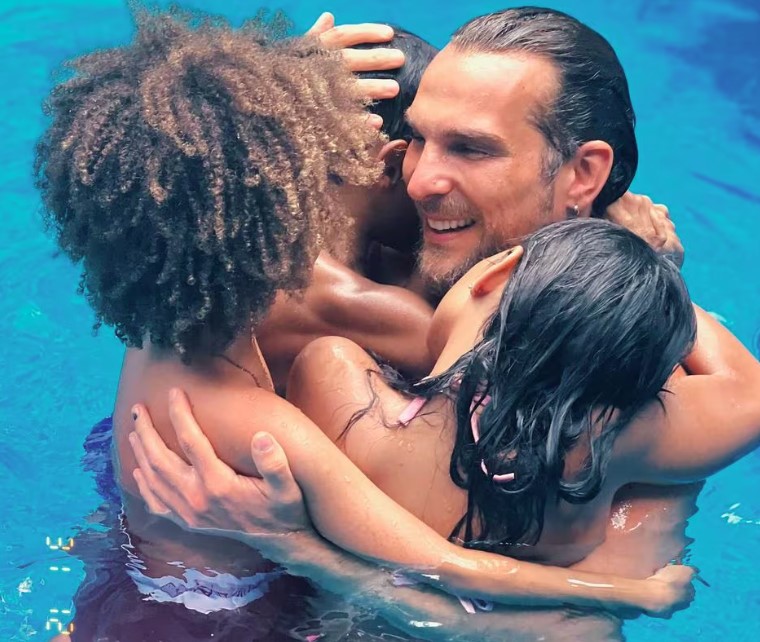 Igor Rickli com os filhos