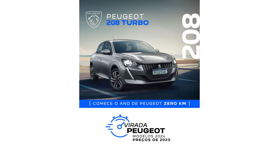 VIRADA PEUGEOT oferece condições exclusivas para os consumidores que querem começar 2024 com um PEUGEOT 0km na garagem