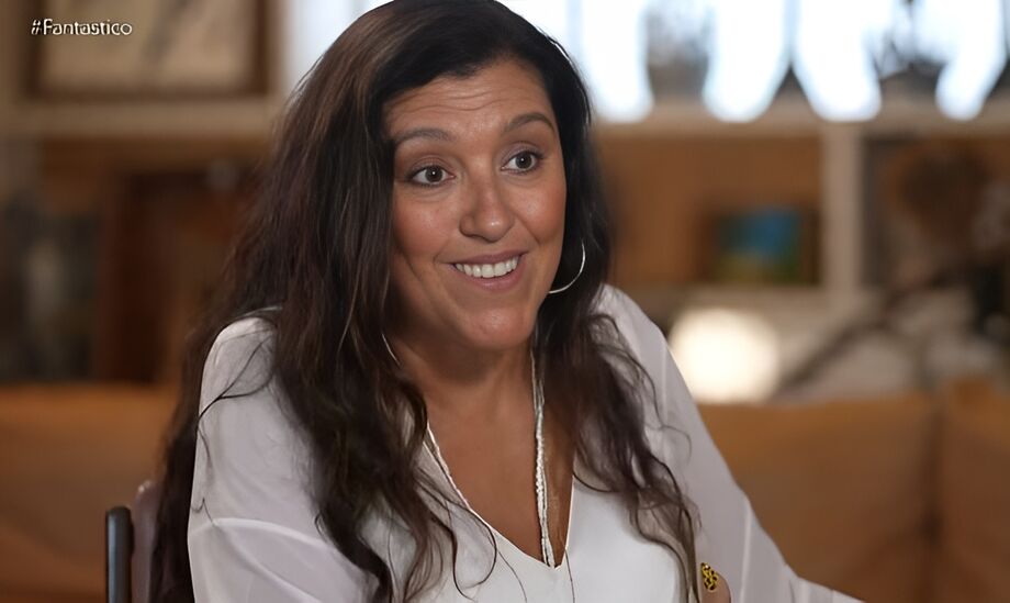Regina Casé em entrevista ao Fantástico
