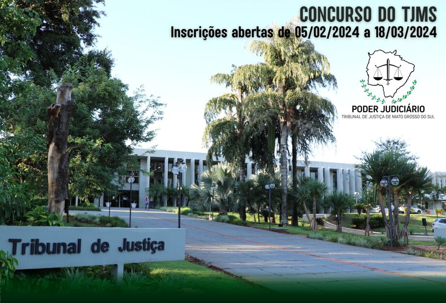 Inscrições para o X Concurso Público de Servidores do TJMS estão abertas até 18 de março