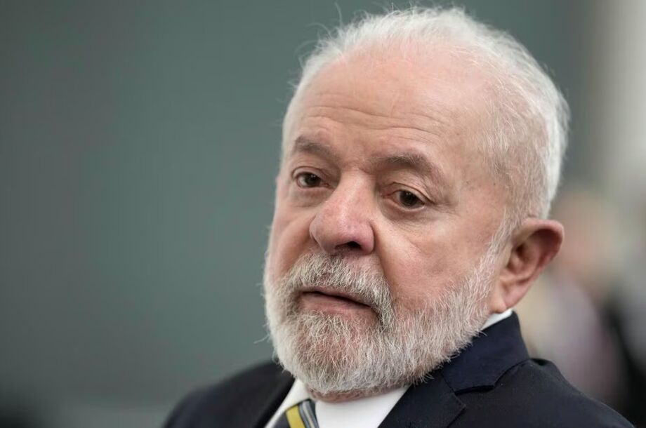O presidente do Brasil, Luiz Inácio Lula da Silva, durante uma reunião com o chanceler da Alemanha, Olaf Scholz, em Berlim, Alemanha