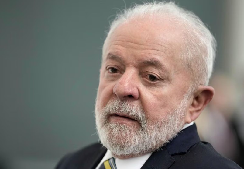 O presidente do Brasil, Luiz Inácio Lula da Silva, durante uma reunião com o chanceler da Alemanha, Olaf Scholz, em Berlim, Alemanha