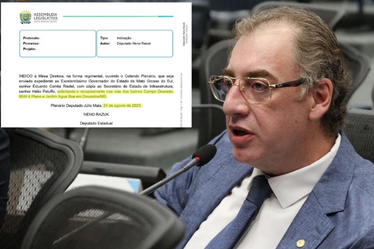 Riedel atende Neno Razuk e ruas do Água Boa e BNH 4º Plano serão recapeadas em Dourados
