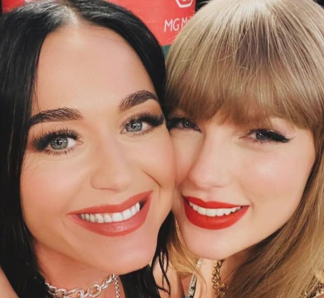 Katy Perry e Taylor Swift após show da 'The Eras Tour'