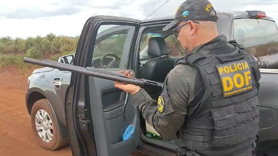 Arma apreendida com um idoso na fronteira