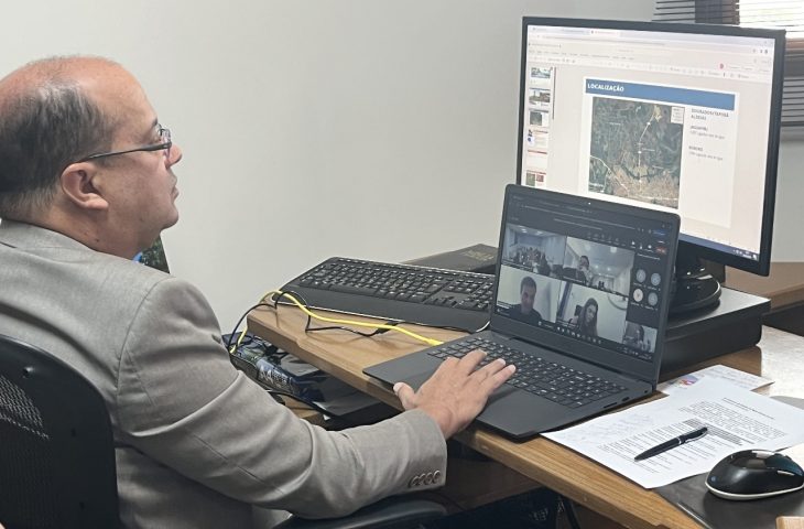 O vice-governador José Carlos Barbosa (Barbosinha), que representou o governador Eduardo Riedel na videoconferência.