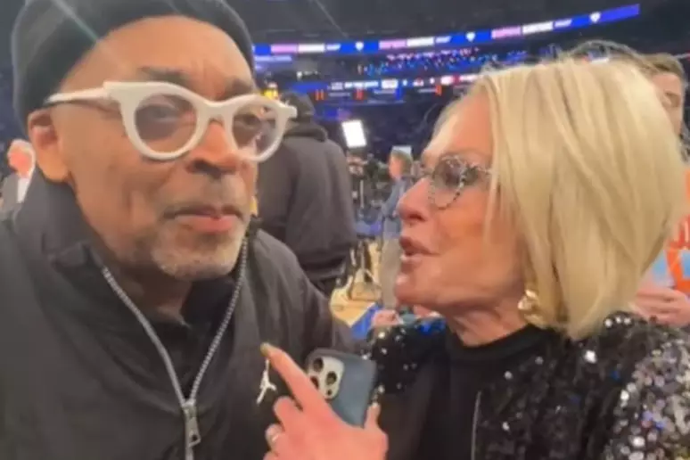 Ana Maria Braga e Spike Lee se encontraram no Madison Square Garden