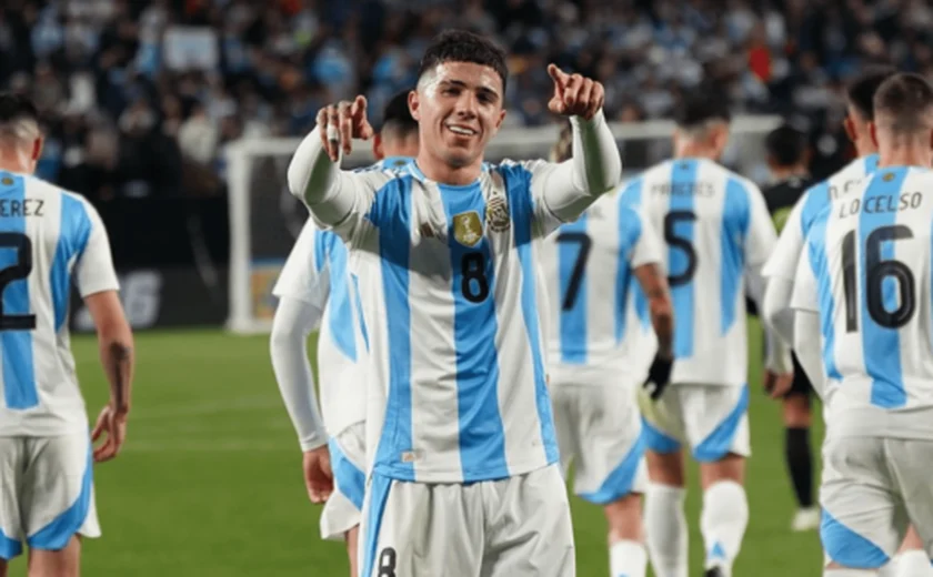 O domínio foi total da Argentina no primeiro tempo