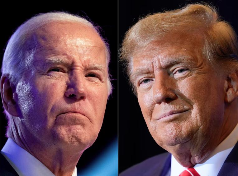 Presidente Joe Biden e o ex-Presidente Donald Trump