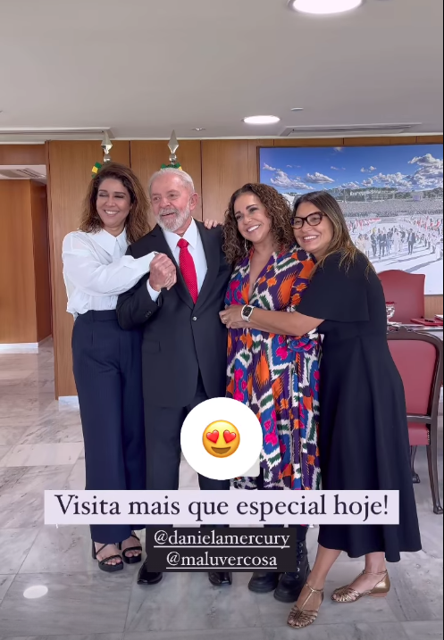 Lula, Janja, Daniela Mercury e Malu Verçosa Mercury