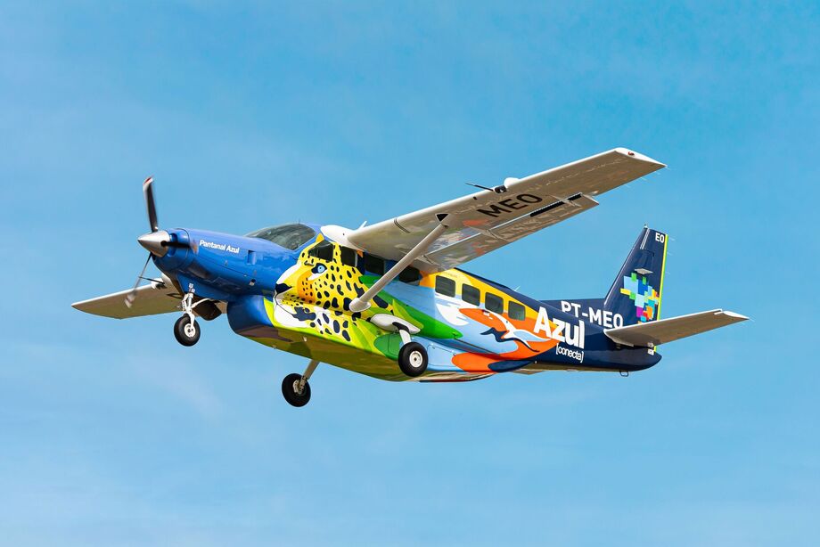Aeronave Pantanal Azul, parceria da Azul e Ministério do Turismo