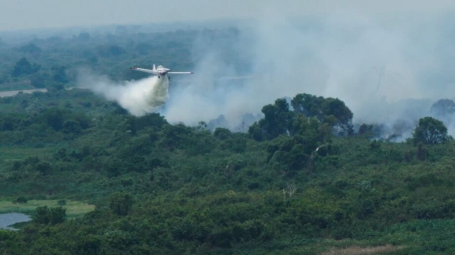 Combate a incêndios no pantanal