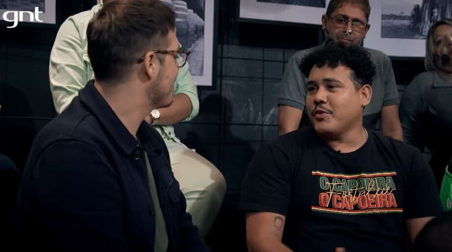 Lucas Henrique durante o 'Que História É Essa, Porchat?'