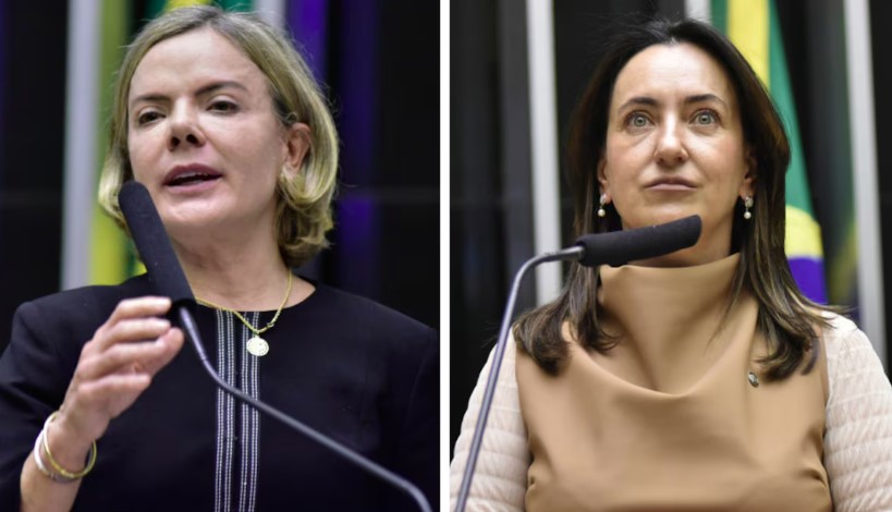 Gleisi Hoffmann (PT-PR) e Rosângela Moro (União Brasil-SP)