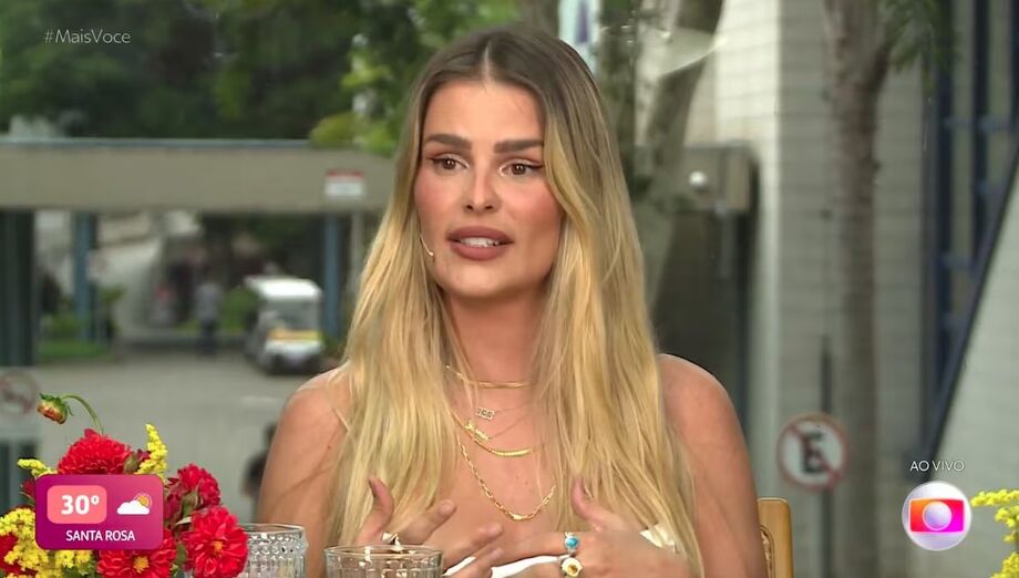 Yasmin Brunet foi ao Mais Você para o Café com o Eliminado
