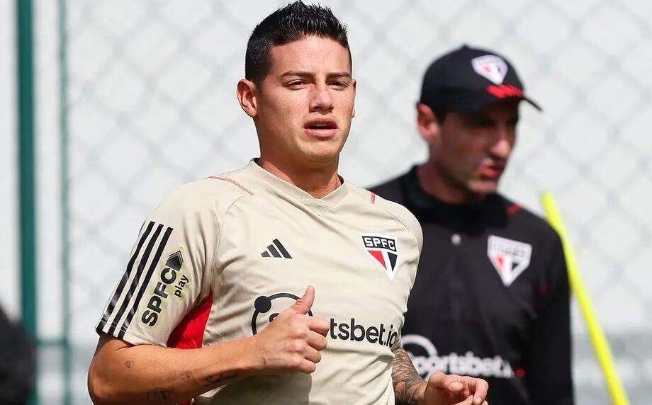 James Rodríguez não tem atuado muito pelo São Paulo.
