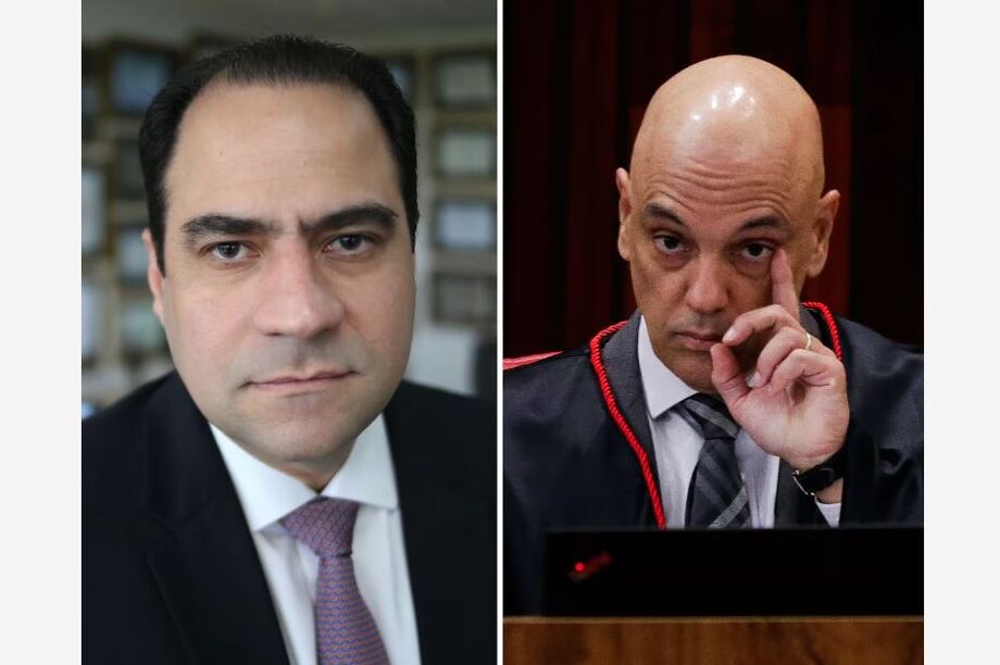 Presidente nacional da OAB, Beto Simonetti, e ministro do STF Alexandre de Moraes