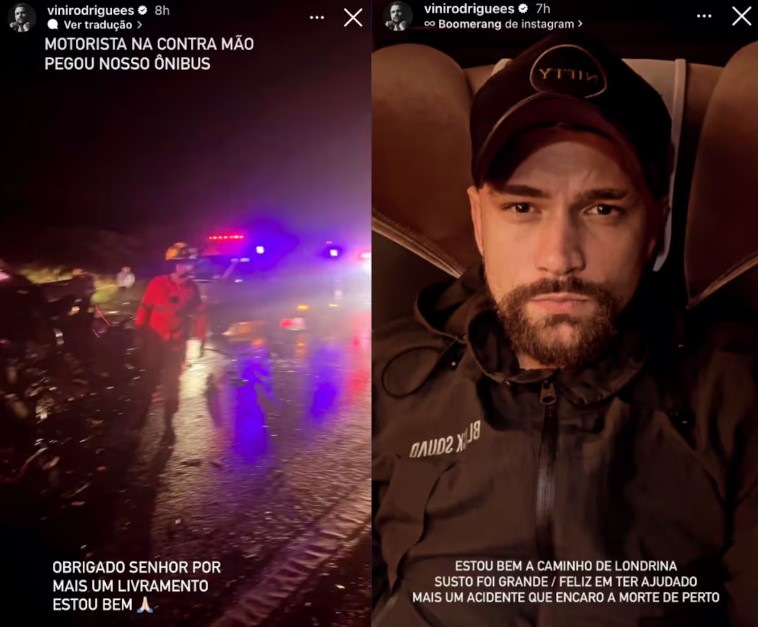Vinicius Rodrigues sofre acidente na madrugada de segunda-feira, 8