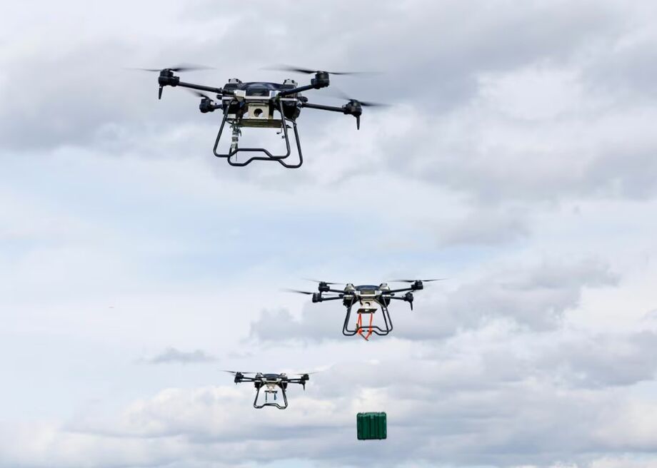 Exército russo realiza treinamentos com drones em Moscou, Rússia