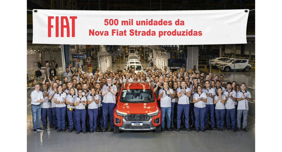 A Nova Fiat Strada, desenvolvida e fabricada no Polo Automotivo Stellantis em Betim, atingiu um marco expressivo com a produção de meio milhão de unidades