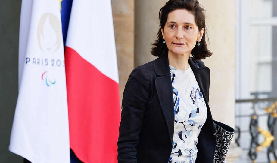 A ministra do Esporte da França, Amélie Oudéa-Castéra