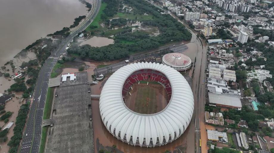 Estádio Beira-Rio, do Internacional, em foto registrada no domingo (12)
