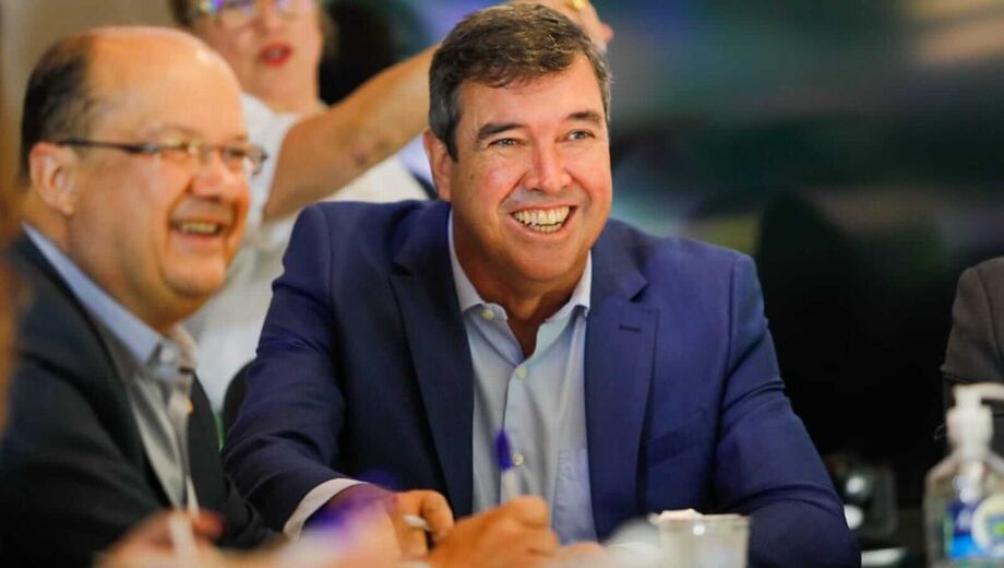 O vice-governador, José Carlos Barbosa, conhecido como Barbosinha e o governador Eduardo Riedel