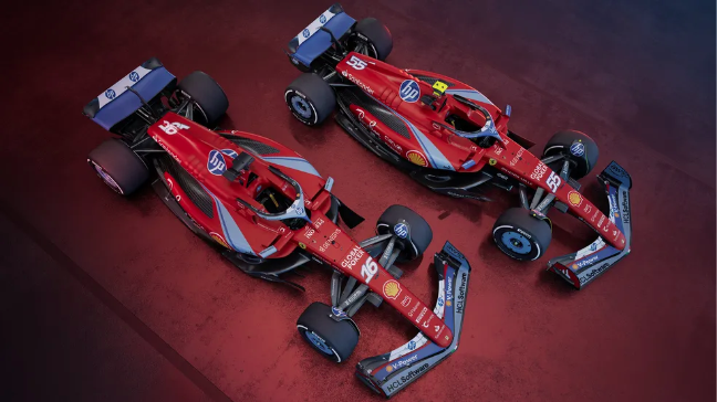 Ferrari divulga carro com pintura vermelha e azul para o GP de Miami da F1 2024