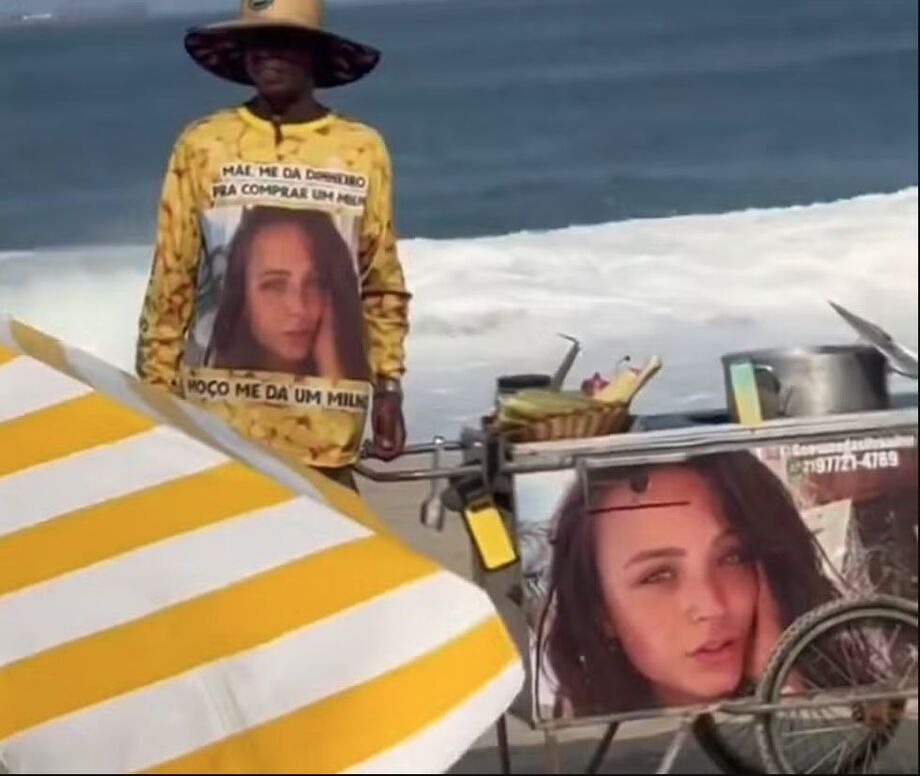 Larissa Manoela é garota-propaganda de milho em praia do Rio