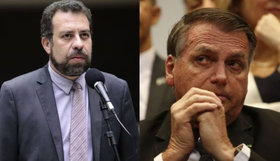 Deputado federal Guilherme Boulos (PSOL-SP) e ex-presidente Jair Bolsonaro (PL)