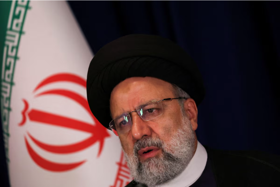 O presidente do Irã, Ebrahim Raisi, durante entrevista