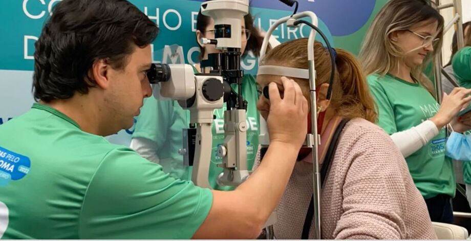 Para conscientizar a população sobre glaucoma, ação no Shopping Campo Grande oferece exames gratuitos