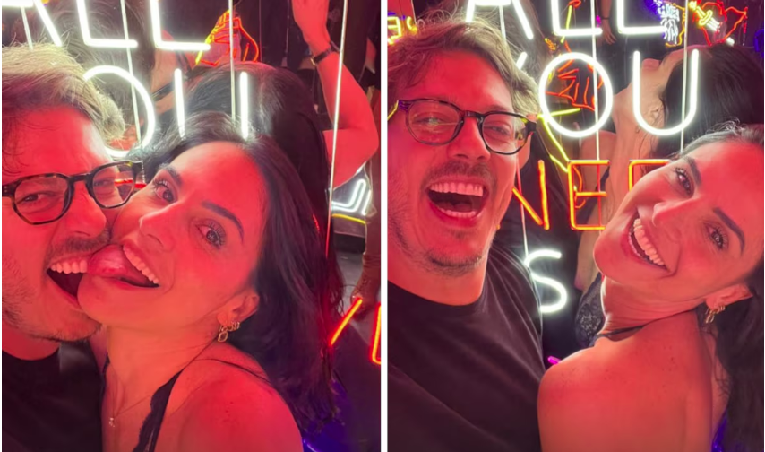 Fabio Porchat ao lado da namorada, Priscila Castello Branco. Foto: Reprodução | Instagram @fabioporchat