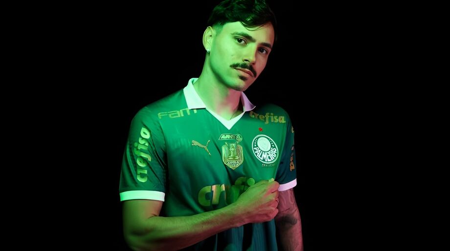 Apresentação do meio-campista Mauricio, na Academia de Futebol do Palmeiras, em São Paulo-SP