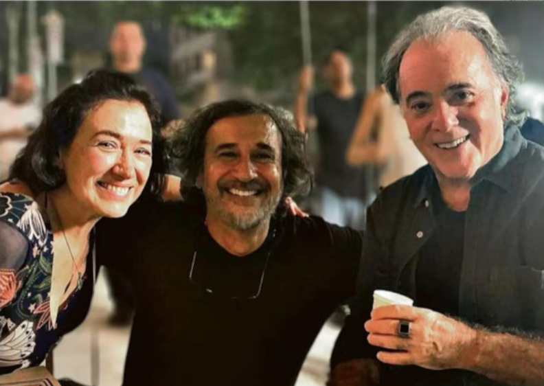 Da direita para esquerda: Lilia Cabral (atriz), José Alvarenga Jr (diretor) e Tony Ramos (ator).
