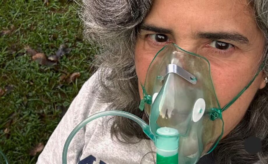 Lúcia Veríssimo em foto publicada no Instagram após incêndio em sua fazenda
