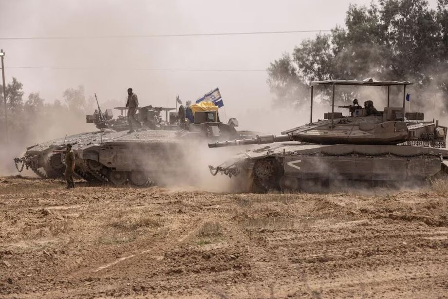 Tanques israelenses ao sul da Faixa de Gaza