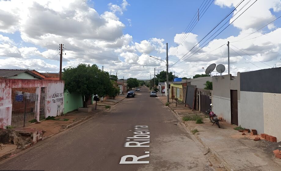 Rua Ribeira onde aconteceu o crime