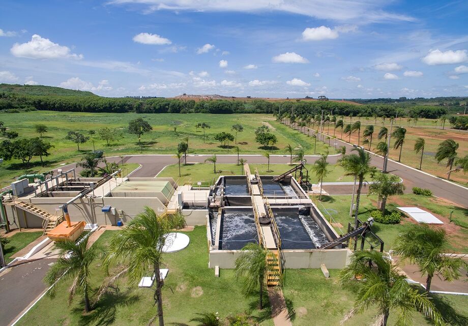 Estação de Tratamento de Esgoto (ETE) Los Angeles em Campo Grande.