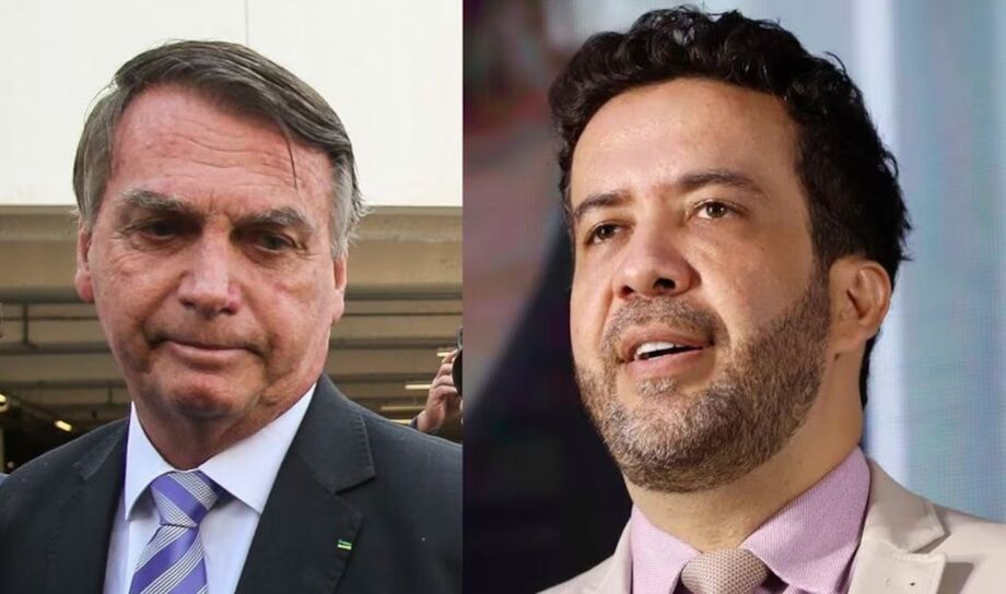 À esquerda, o ex-presidente Jair Bolsonaro (PL) e à direita, o deputado federal André Janones (Avante-MG)