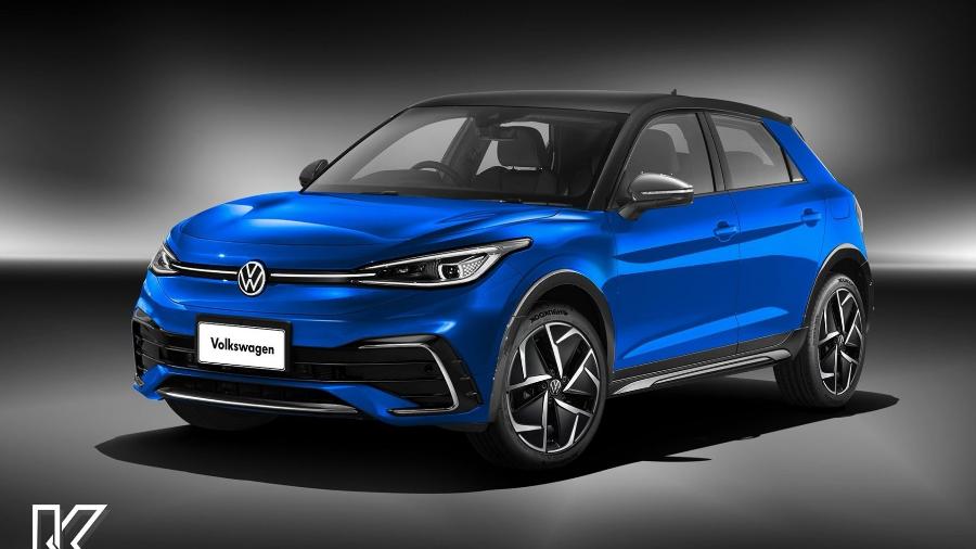 Projeção antecipa como será o Projeto VW 246, que terá base de Polo, T-Cross e Cia e sistema híbrido