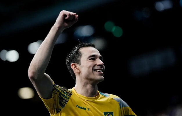 Hugo Calderano passou para as quartas de final