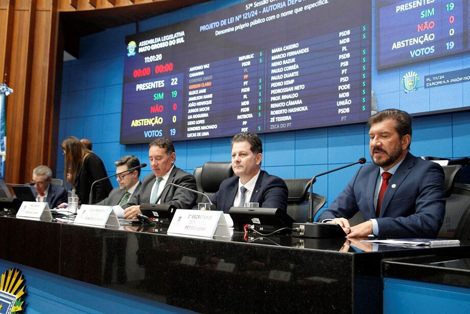 Os deputados da Assembleia Legislativa de Mato Grosso do Sul (ALEMS) apreciaram e aprovaram quatro matérias, durante a Ordem do Dia